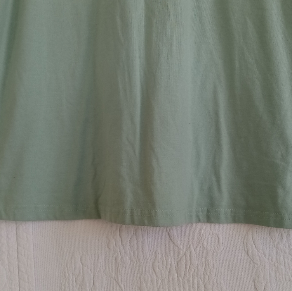 Sage Green Eyelet Sleeve Tee Shirt Sleeve Tshirt Soft Casual Cute Cottagecore M - Picture 4 of 7
